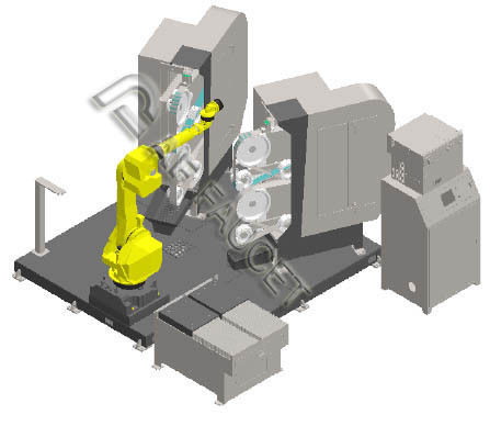RTAF-AG0204L- Đường đệm hai- Máy nghiền robot Máy nghiền robot cho vòi đồng cỡ lớn