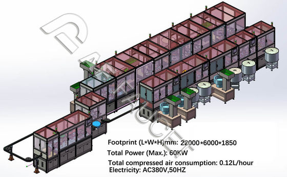 RTAF-CA001-HF- Dòng lắp ráp hoàn toàn tự động Dòng sản xuất hoàn toàn tự động